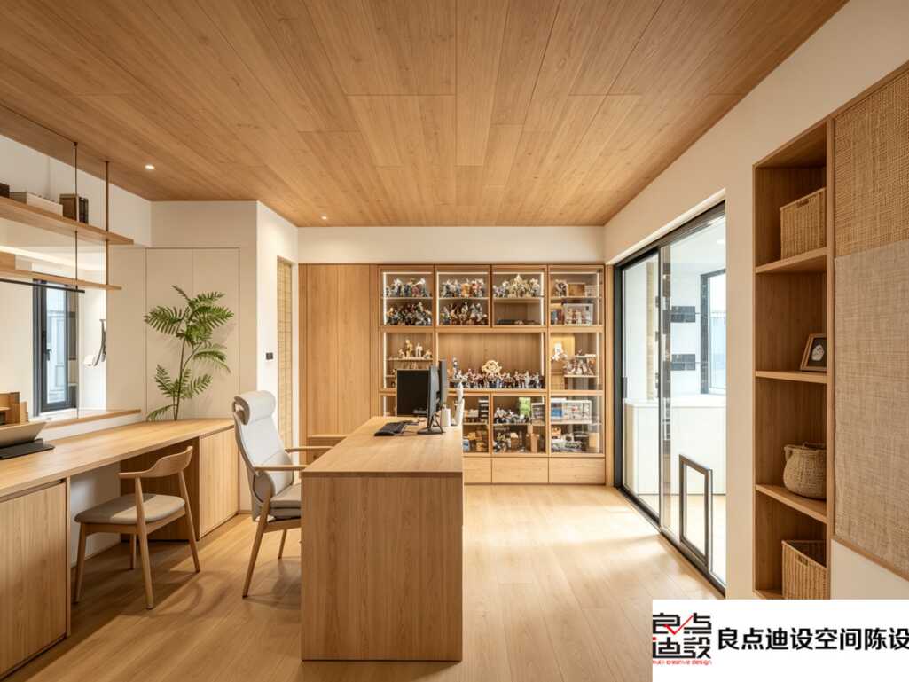 一居室软装设计|把小空间改出双办公区+手办收纳区太香了✨